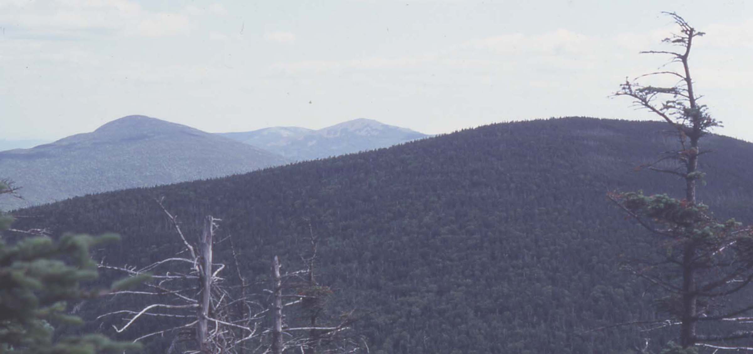 5.2 MM. From the summit of North Crocker you get this view to the southeast of Spaulding (on the left), Abraham (in the background) and South Crocker (in the foreground on the right).  Courtesy askus3@optonline.net